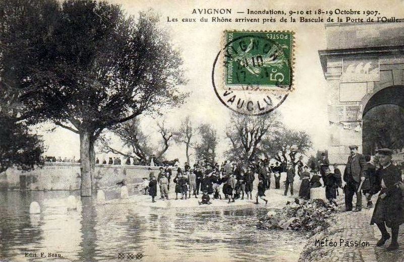 inondations à Avignon le 18 octobre 1907