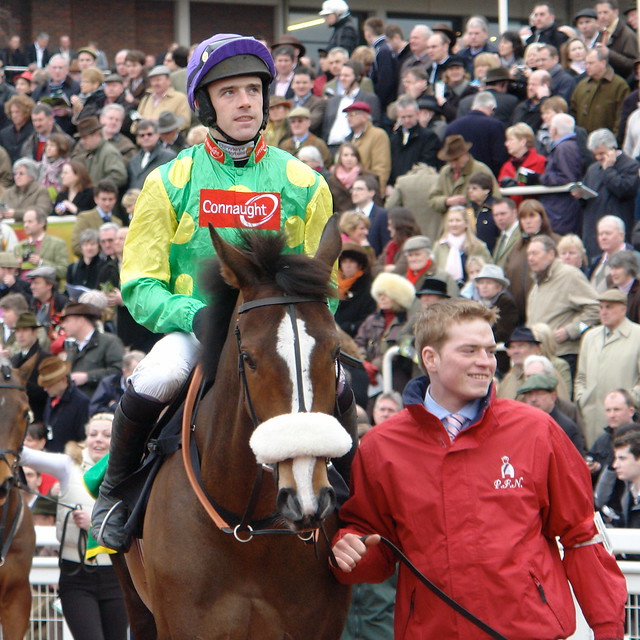 Kauto Star and Ruby Walsh. Kauto Star is generally recognised to be the best horse since Arkle (in the mid-60's). He is back today to win his thrid Gold Cup