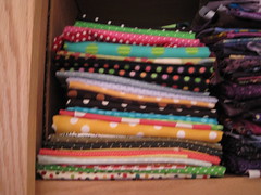 the 4th stack of my dotty fabric