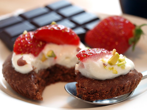 Schokoladen-Erdbeer-Tartelette
