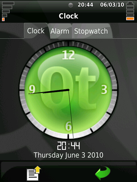 Clock on QtMoko