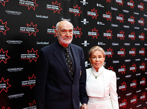 Sir Sean Connery and his wife Micheline Roquebrune at the UK premiere of The
