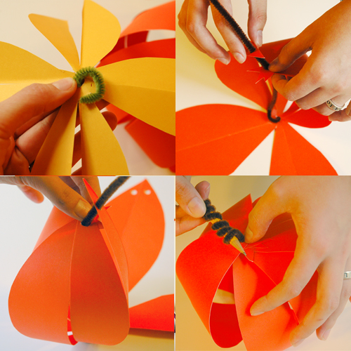How to Make Easy Paper Pumpkins (step 4) by Brenda Ponnay for Alphamom.com 