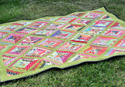 Beehive quilt - on grass
