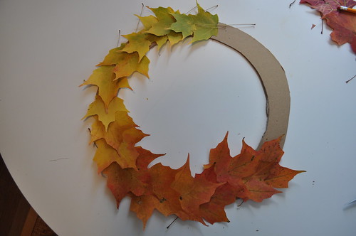 Leaf Wreath - Planning out colors