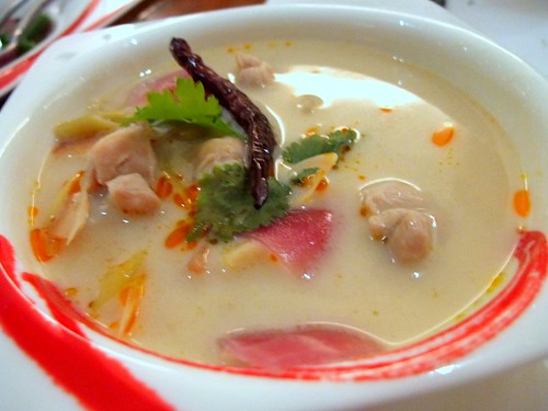 Tom Ka Gai (Chicken and Coconut Soup w/Straw Mushrooms and Galangal)