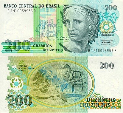 200 Cruzeiros Brazília 1992