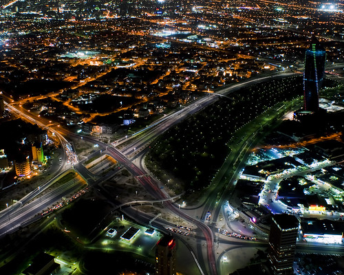 Kuwait at night from Al-Hamra Tower 0