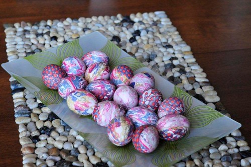 silk tie die Easter eggs