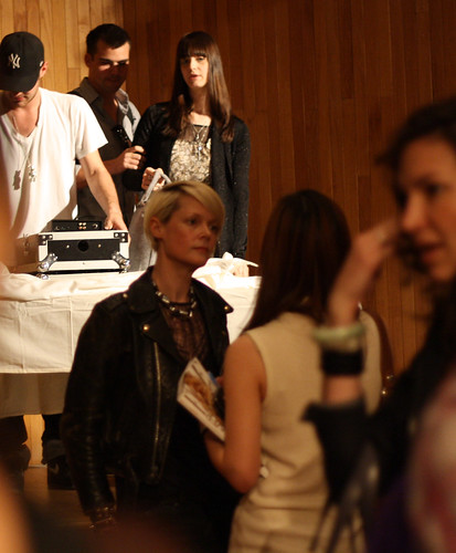 Kate Lanphear, DJ Cassie in background