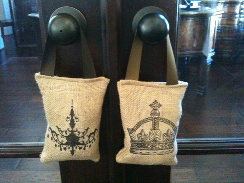 Scented burlap sachets from etsy