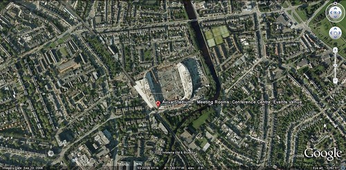 site of Aviva Stadium, Dublin (via Google Earth)