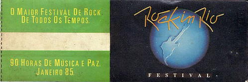 Ingresso Rock in Rio 1985