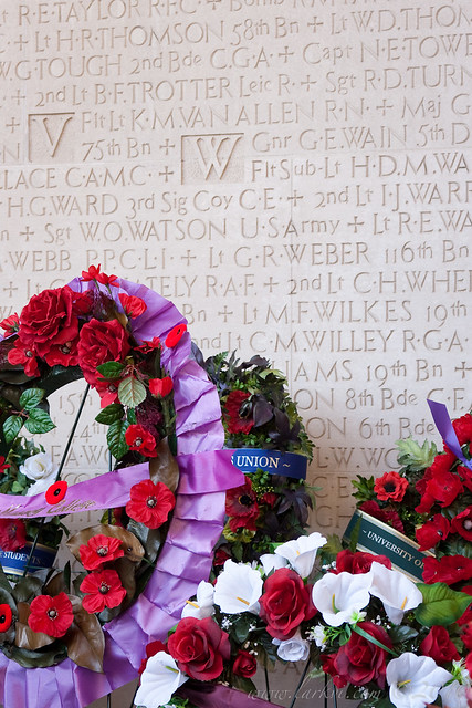 Wreaths and Names, University of Toronto, Rememberance Day, 2010