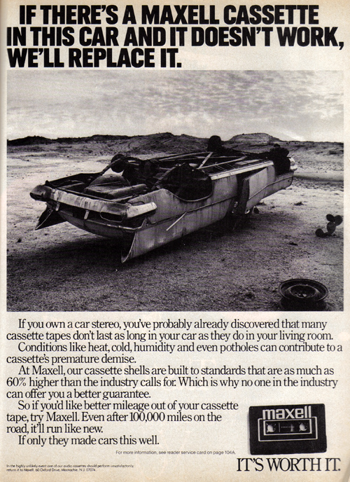 Vintage Ad #1,031: If There's a Maxell Cassette In This Car...
