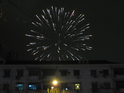 New Years Eve fireworks in Shanghai