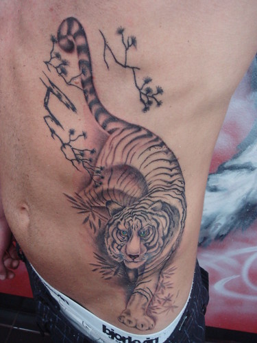 white tiger tattoo. white tiger (Dejavu Tattoo