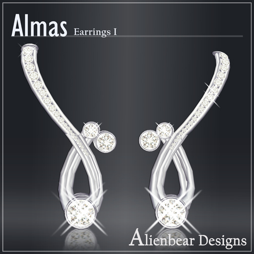 Almas earrings I white