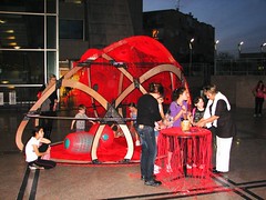 O*GE's Red Blob - An interactive installation for the newly founded Women Networking Group of Rishon LeZion by O*GE Creative Group