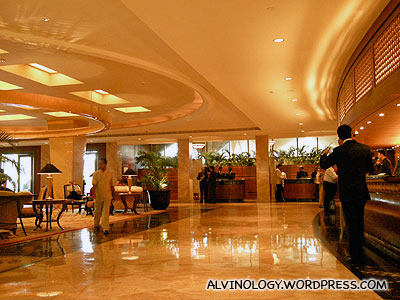 Lobby of the Taj Hotel - a different world from Regency Inn where we stay