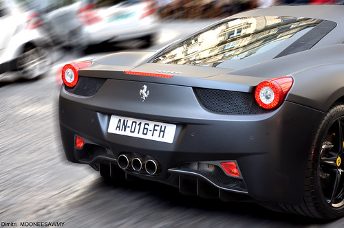 ferrari 458 black. Ferrari 458 Italia lack mate