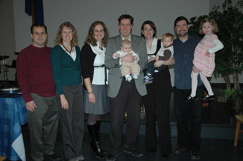 The uncles and aunts and cousins at the baptism