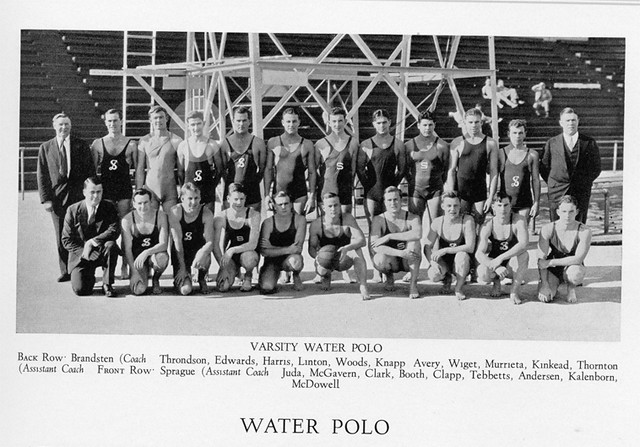 larry with the water polo team