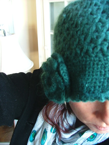 Turquoise knit hat