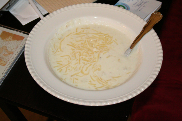 Potato Soup with Cheddar