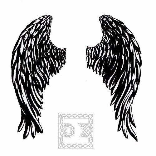 Dark Wings drawing artistbyday Tags blackandwhite graphicdesign wings