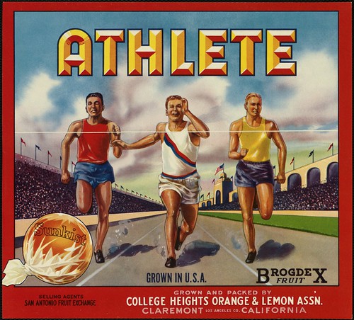 Athlete: Grown and packed by College Heights Orange & Lemon Ass'n, Claremont California by Boston Public Library