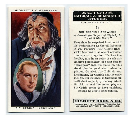005-Sir Cedric Hardwicke as Garrick in the part of Shylock in 'Peg of Old Drury'. ca. 1933-1939
