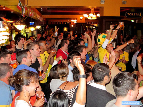 brazil colour costume football outfit celebration latin brazilian fans worldcup