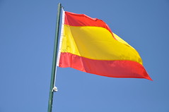 Flying Spanish flag