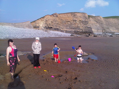 Kids at Southerndown early evening