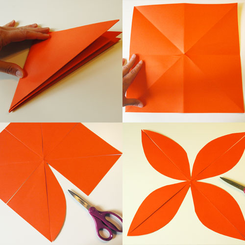 How to Make Easy Paper Pumpkins (step one) by Brenda Ponnay for Alphamom.com 