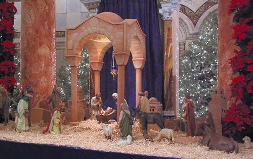 Cathedral Basilica of Saint Louis, in Saint Louis, Missouri, USA - Christmas manger scene