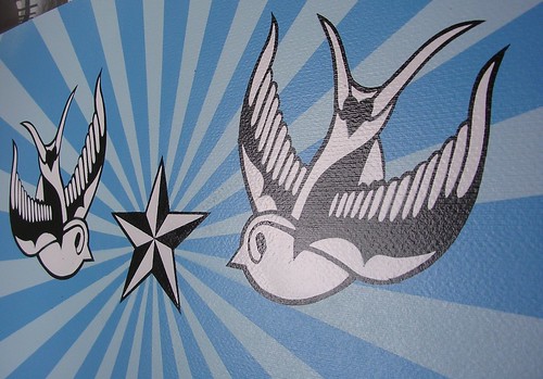 Redub of a Swallow stencil piece I did Just over A3 size