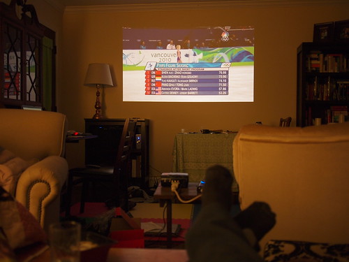 The Winter Olympics on projector