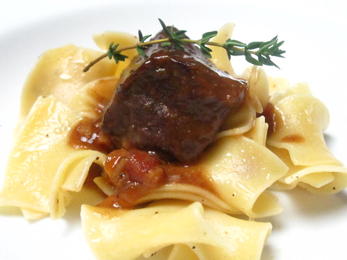 Beef Carbonnade with buttered noodles