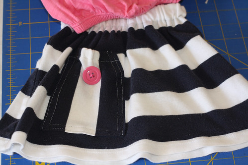 blue stripe skirt