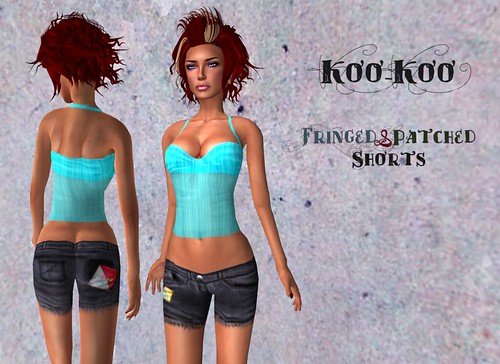 Koo-Koo - Fringed&Patched Shorts