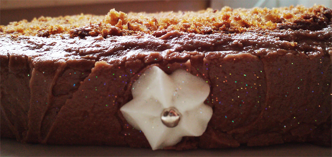 Chocolate Frosted Banana Bread - The Inky Kitchen