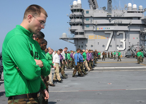 FOD walk on the USS George Washington