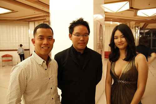 Ming Jin, me and Fooi Mun, just before The Tiger Factory screening