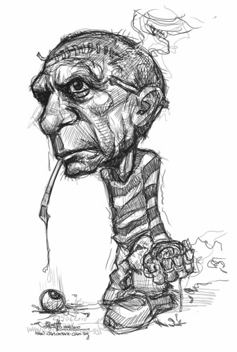 digital sketch of Pablo Picasso - 2