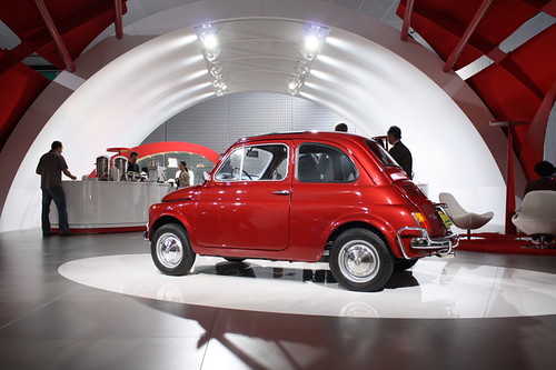 Classic Fiat 500 on display at the 2010 LA Auto Show