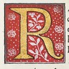 Decorated initial "R" from Scriptores historiae Augustae