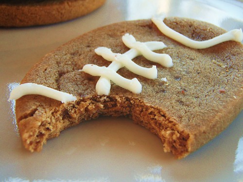 brown sugar cookies football shaped (super bowl) - 16