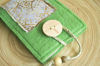 spring green wool felt covered notebook...organize your thoughts!